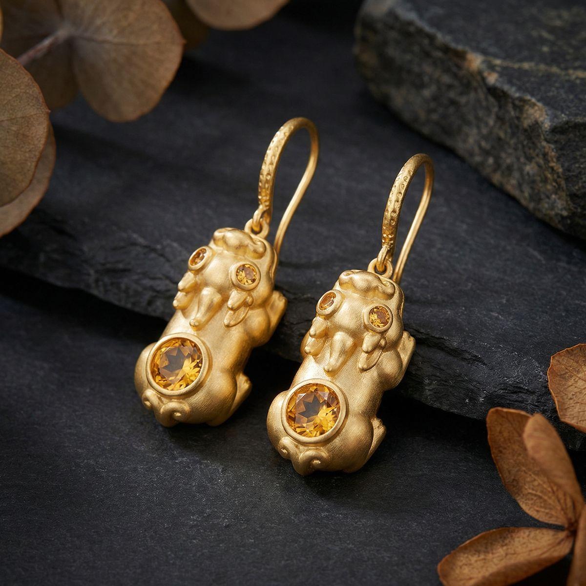 Earth - Pixiu Earrings