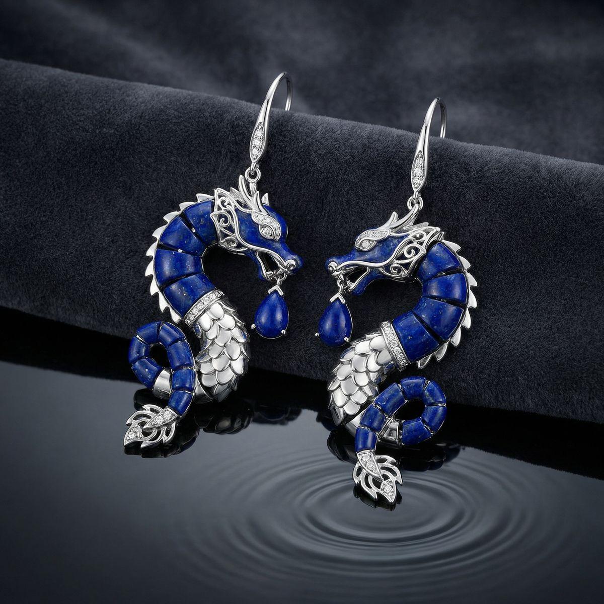 Water - Dragon Earrings